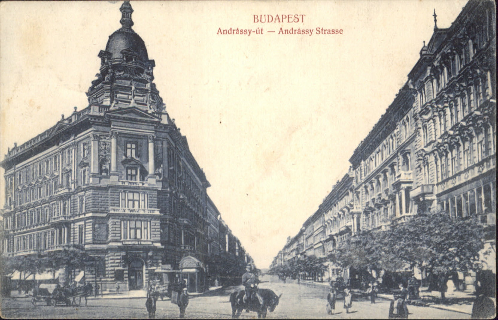 Budapest Andrassy Strasse Pferd