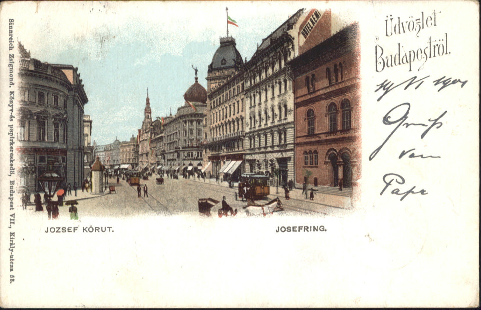 Budapest Josefring Kutsche Strassenbahn