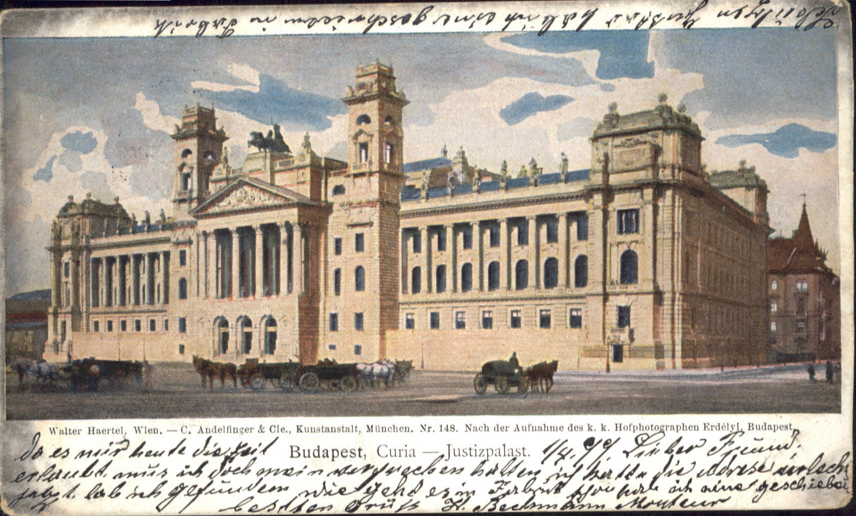 Budapest Justizpalast Kutsche