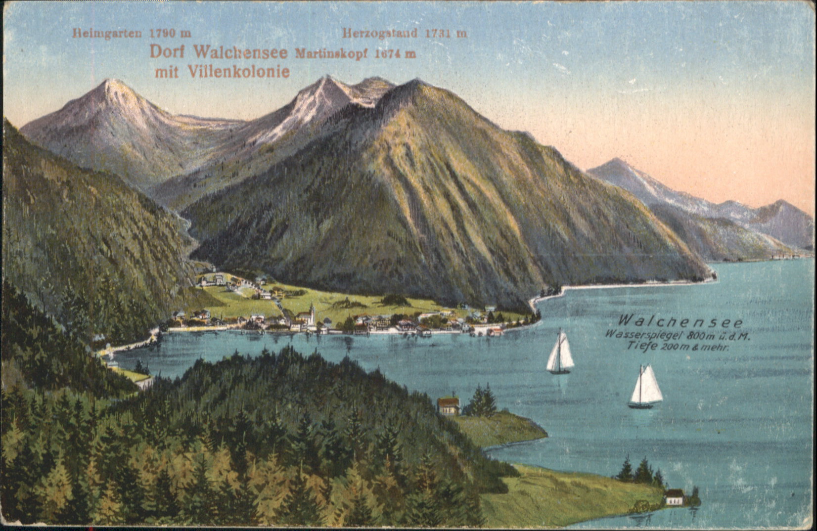 Walchensee Herzogenstand Schiff