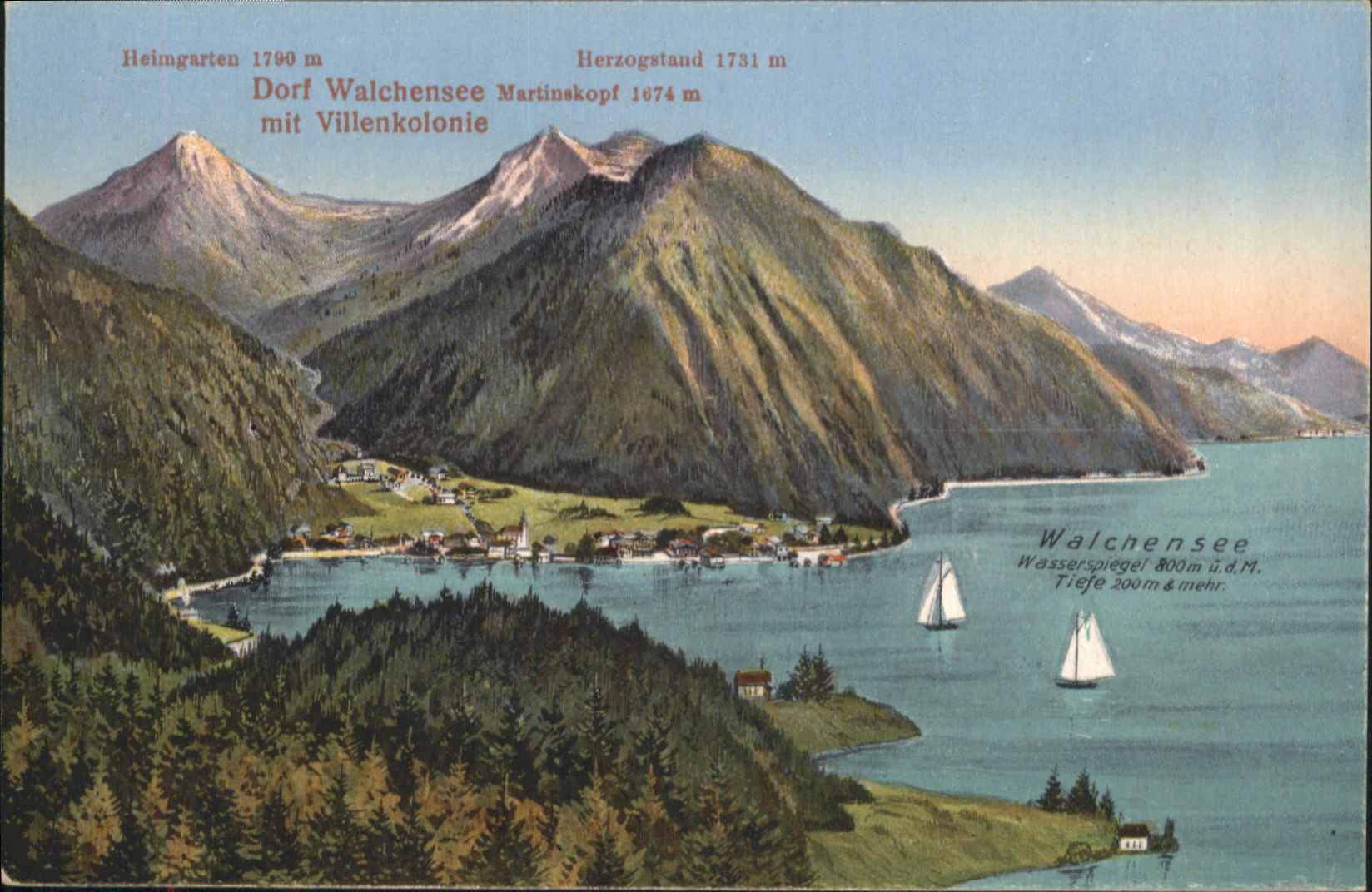 Walchensee Herzogenstand Schiff