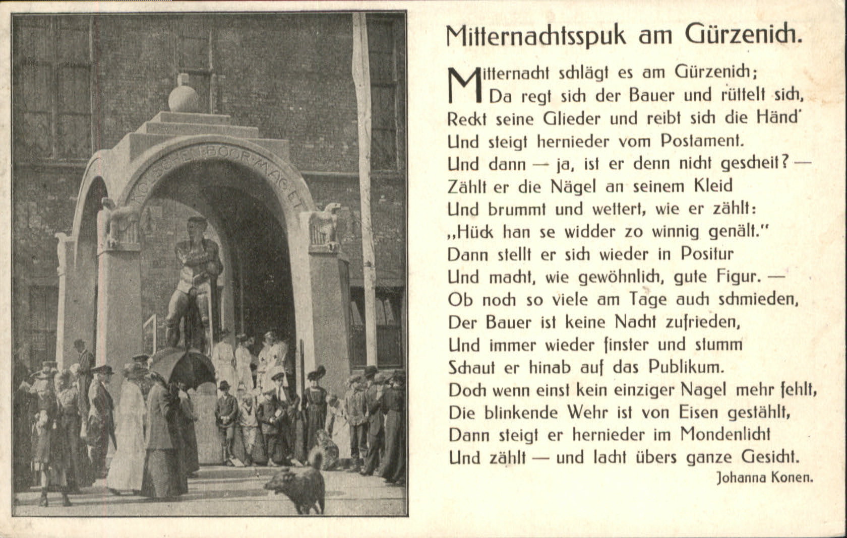 Koeln Rhein Kölnischer Bauer in Eisen Mitternachtss