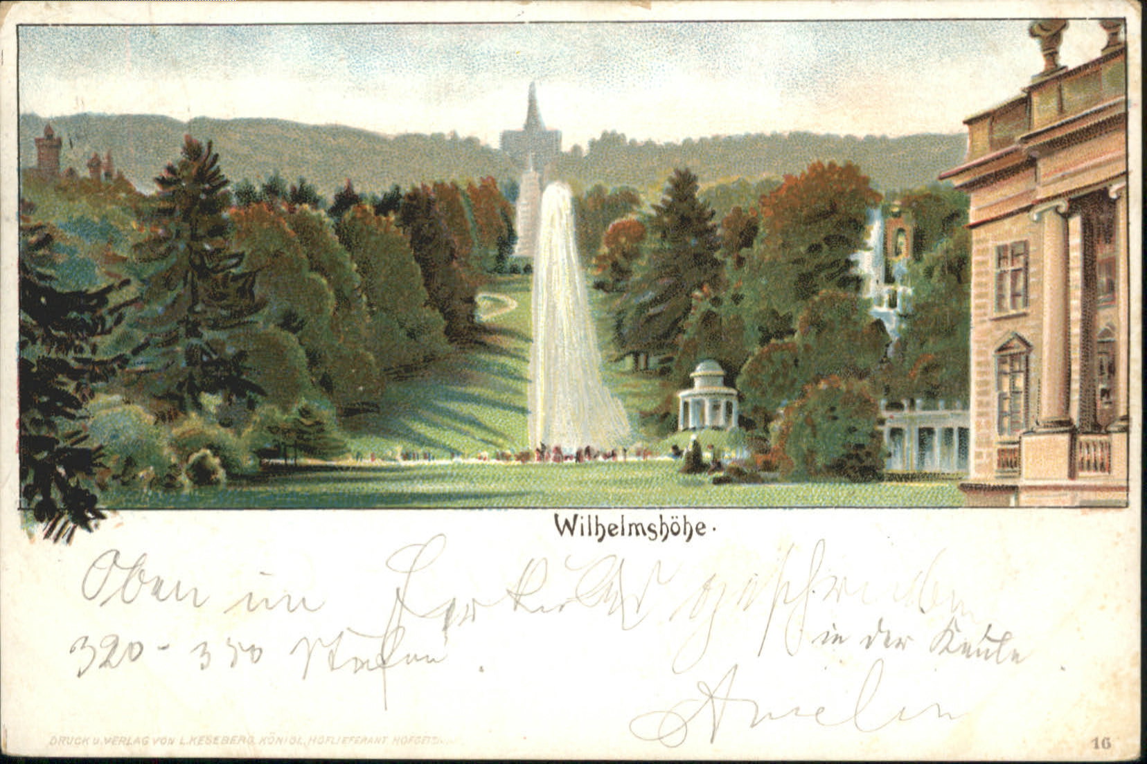 Wilhelmshoehe Kassel Springbrunnen