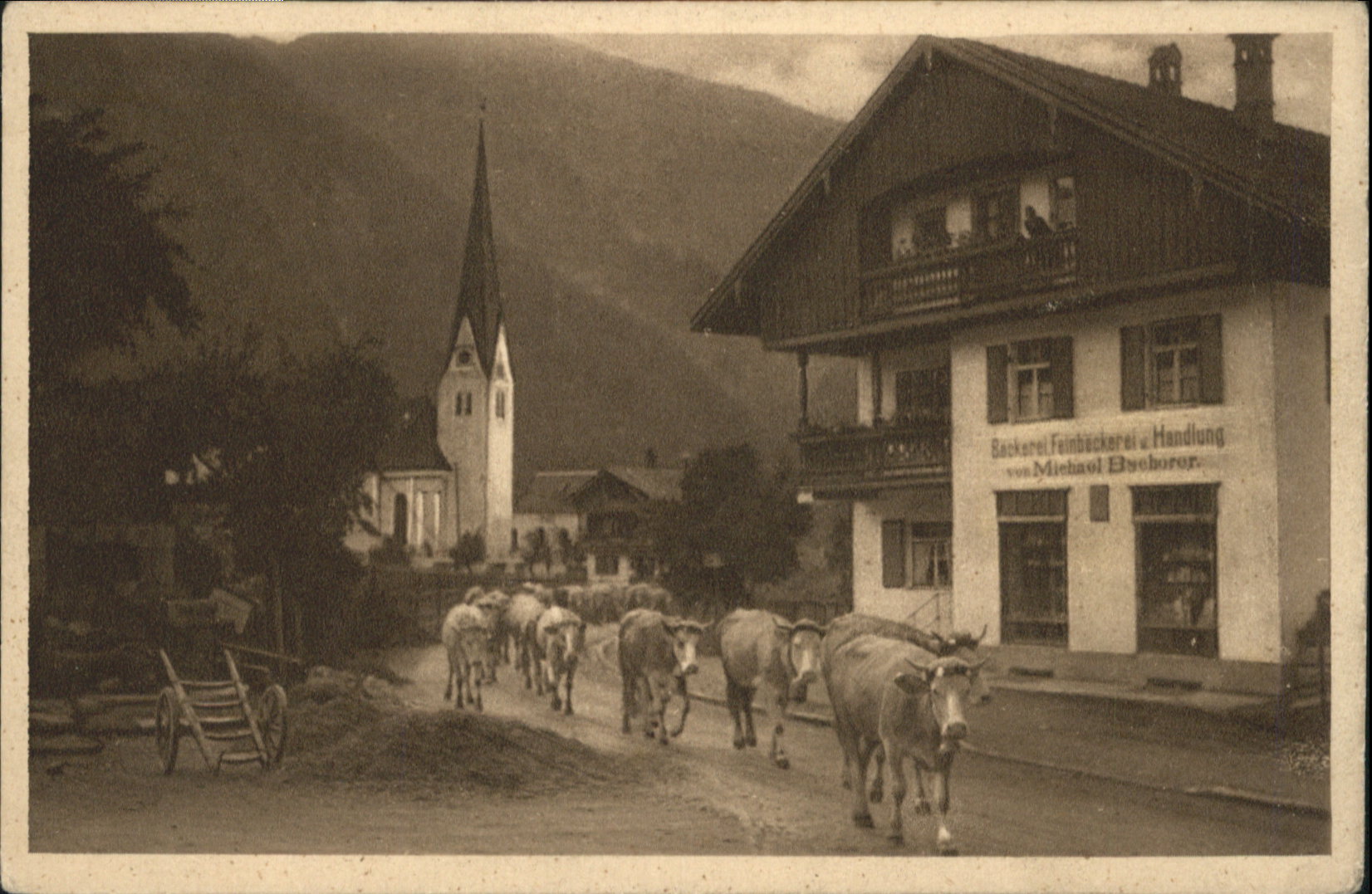 Bayrischzell Almabtrieb Kühe Kirche