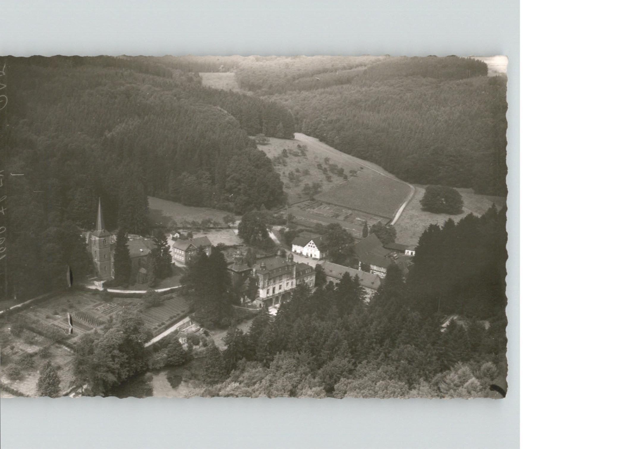 Koeln Rhein Schloss Grimbera Fliegeraufnahme