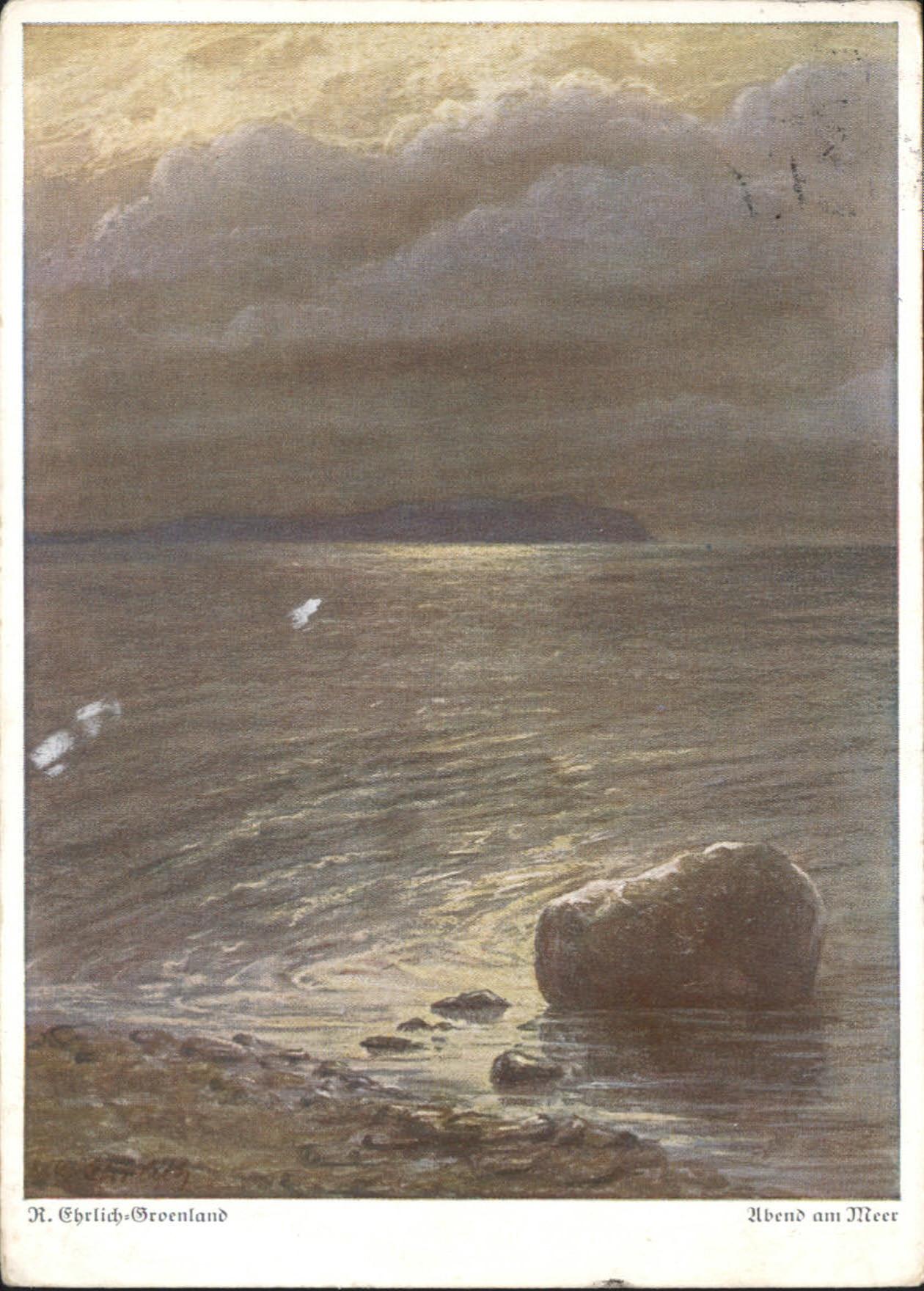Kuenstlerkarte R. Ehrlich Grönland Meer