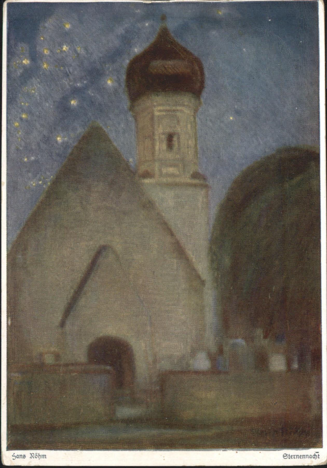 Kuenstlerkarte Hans Röhm Sternennacht