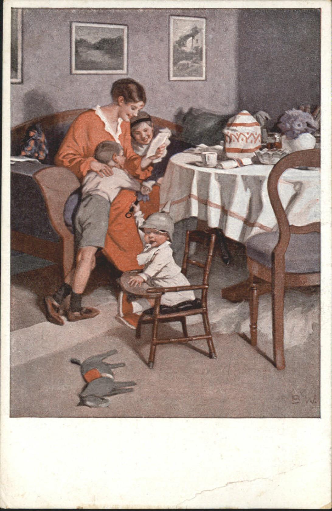 Kuenstlerkarte Wennerberg Nr. 9 Nachricht von der Fron