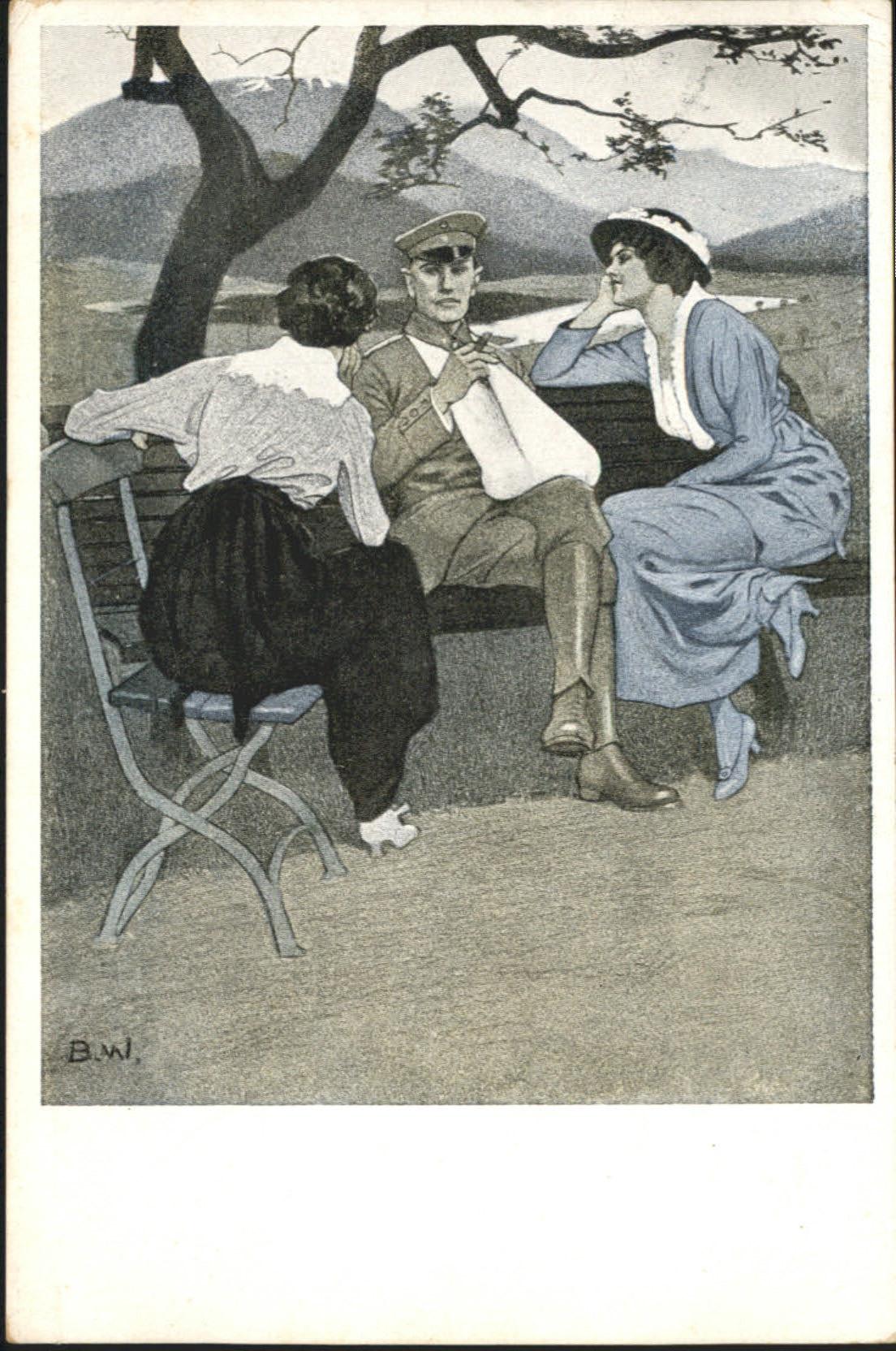 Kuenstlerkarte Wennerberg Nr. 3 Daheim