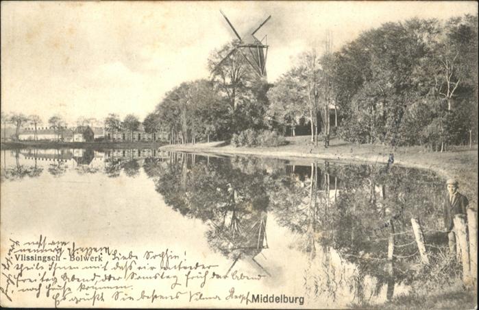 Middelburg Zeeland Bolwerk Molen