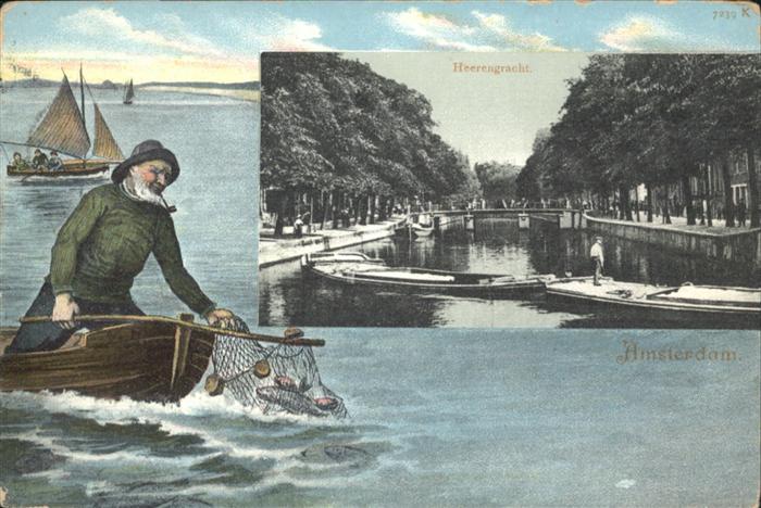 Amsterdam Niederlande Heerengracht Boot