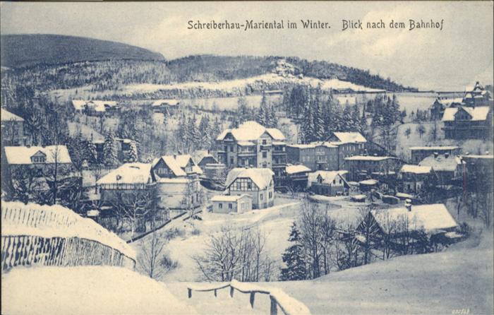 Schreiberhau Niederschlesien Winter Bahnhof