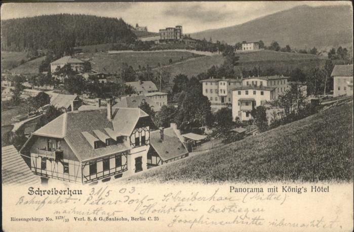 Schreiberhau Niederschlesien Koenigs Hotel