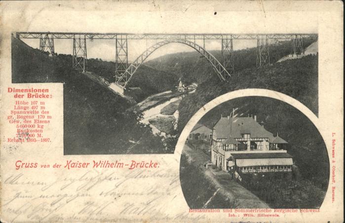 SOLINGEN NRW Kaiser-Wilhelm-Bruecke Bergisches Land