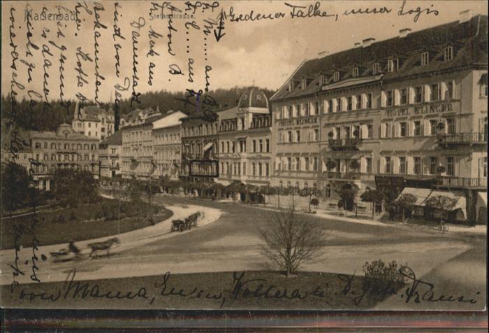 Marienbad Tschechien Boehmen Stefanstrasse Kutsche