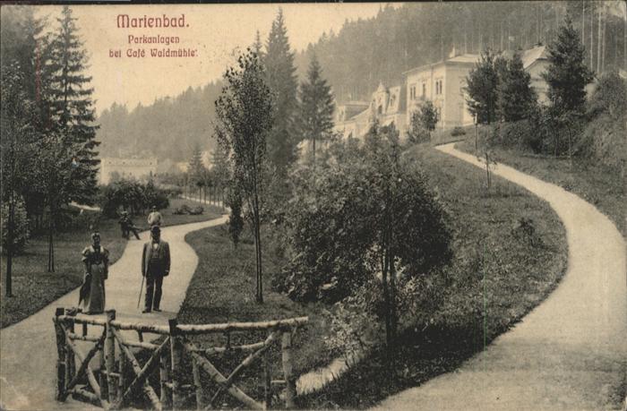 Marienbad Tschechien Boehmen Parkanlagen Cafe Waldmühle