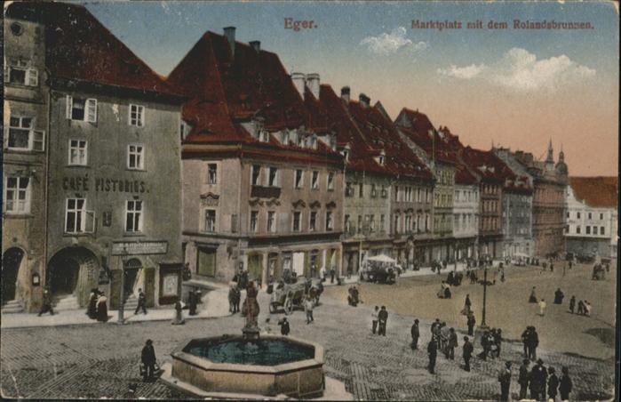 Eger Cheb Tschechien Marktplatz Rolandsbrunnen
