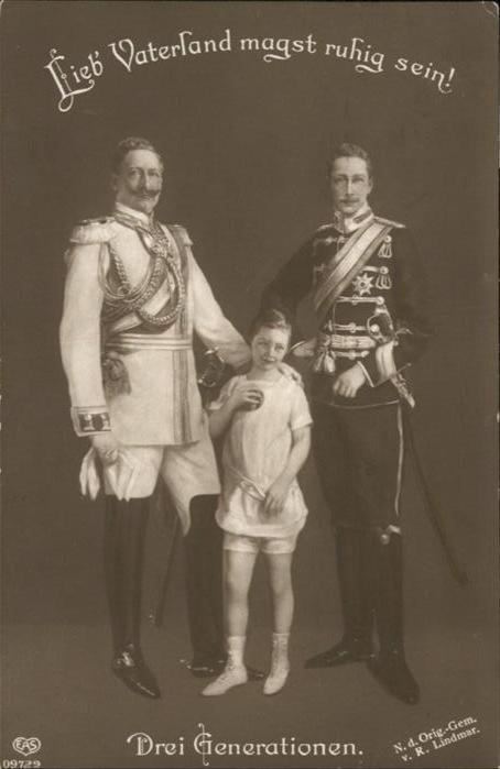 Wilhelm II Kronprinz Friedrich Wilhelm Drei Genera