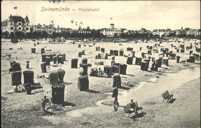 Swinemuende Ostseebad Westpommern Weststrand