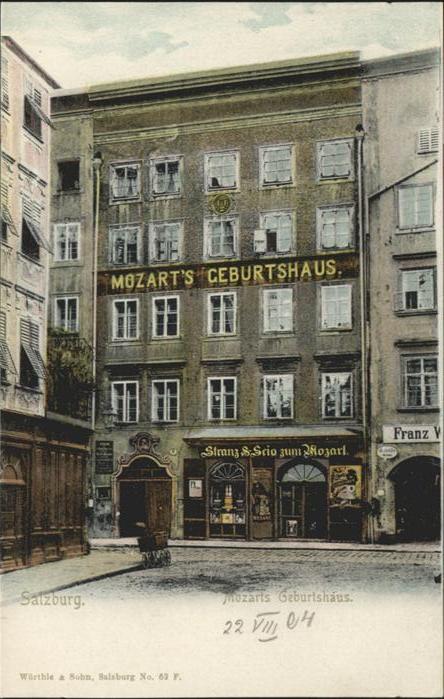 Salzburg Oesterreich Mozarts Geburtshaus