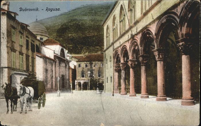 Dubrovnik Ragusa Ragusa Pferdekutsche