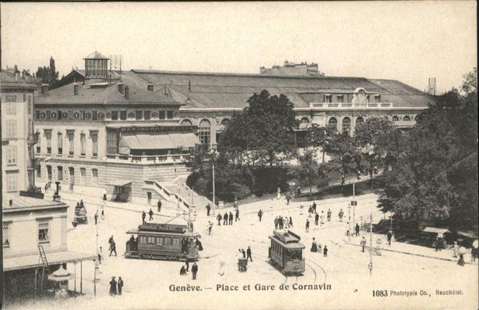 Geneve GE Place Gare Cornavin Strassenbahn