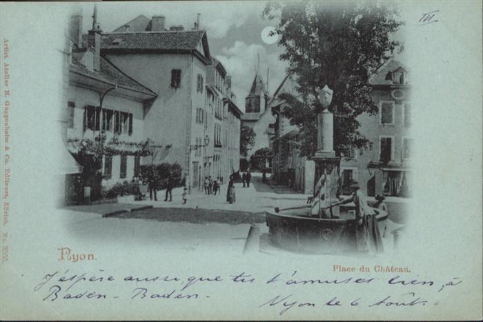 Nyon VD Place Chateau Brunnen