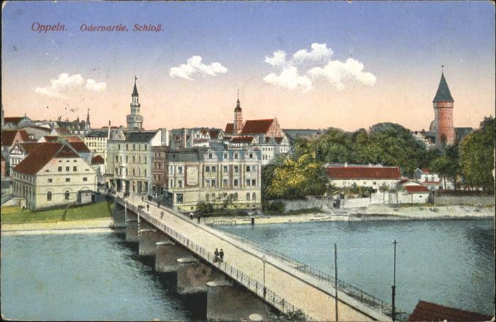 Oppeln Oberschlesien Opole Schloss Brücke