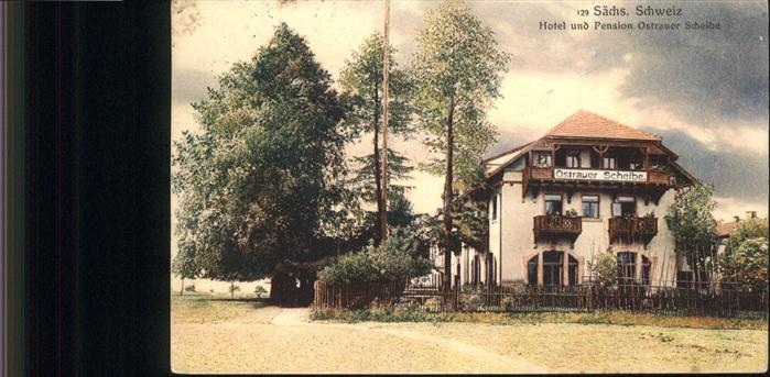Bad Schandau [Stempelabschlag] Hotel Pension Ostraue