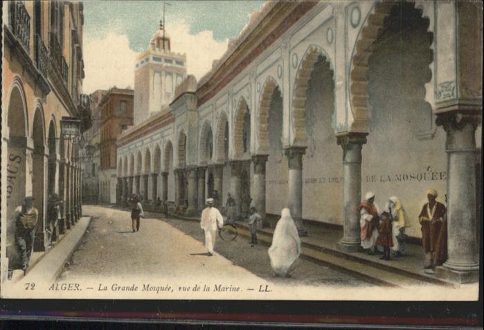 Alger Algerien La Grande Mosquee vue de la Marine