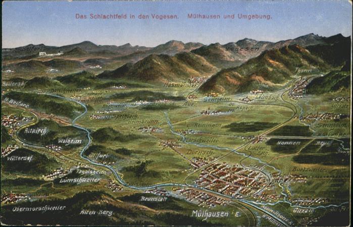 Mulhouse Muehlhausen Schlachtfeld in den Vogesen
Panoramaka