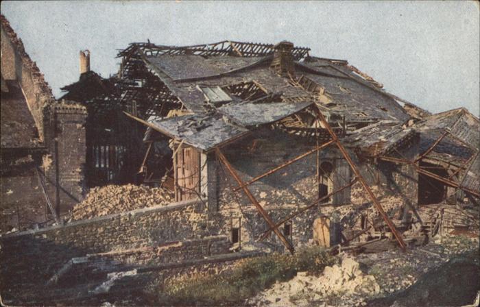Courcy Marne erschossene Flaschenfabrik