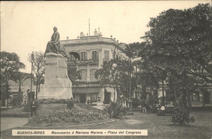 Buenos Aires Monumento Mariano Moreno Plaza Cogreso