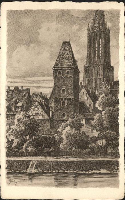 Ulm Donau Stadtmauer Metzgerturm