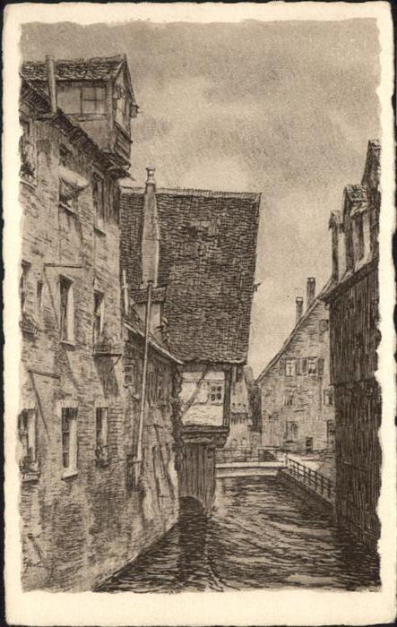 Ulm Donau Altes Haus a.d. Blau