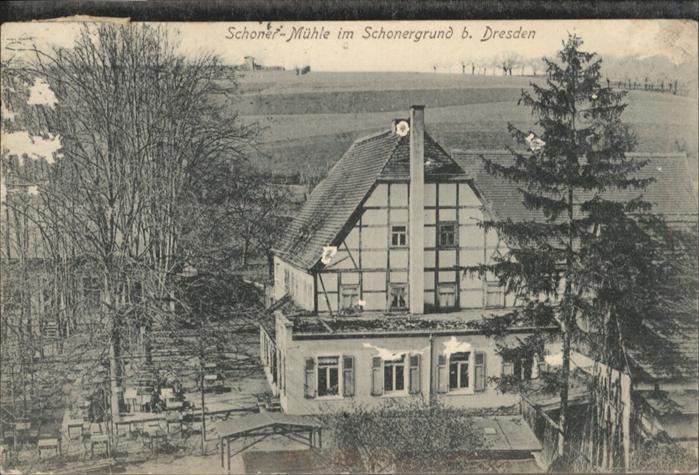 DRESDEN Elbe Schoner-Muehle Schonergrund