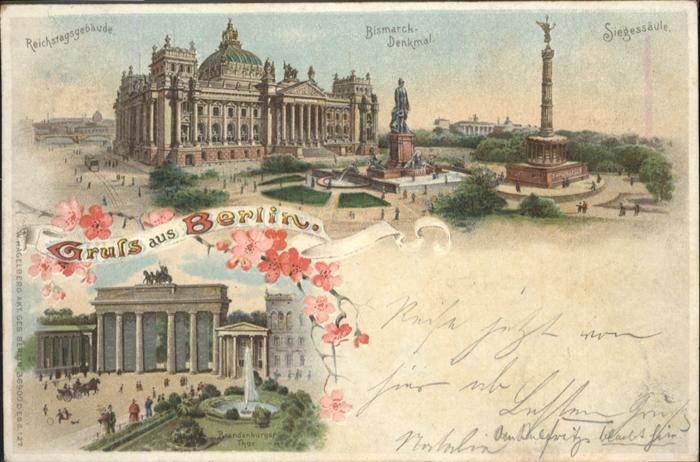 Berlin Reichstagsgebäude Siegessäule