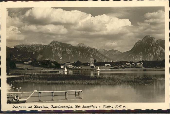 Hopfen See Hopfensee Hochplatte Branderschrofen Sä