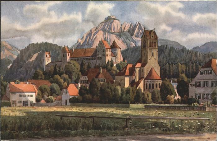 Fuessen am Lech Säuling [gemalt von V. Marschal