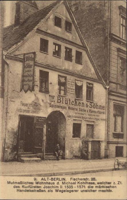 BERLIN  CITY Alt-Berlin Wohnhaus Michael Kohlhase Fischerstrasse