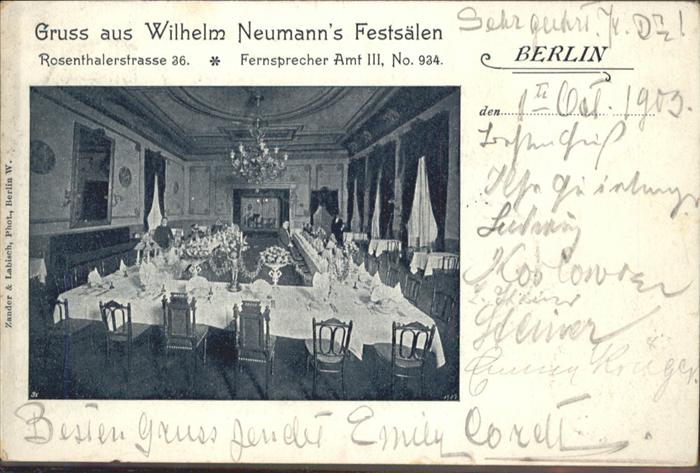 Berlin Wilhelm Neumann's Festsäle