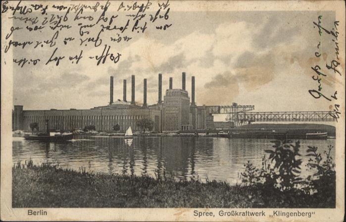 BERLIN CITY Spree Grosskraftwerk Klingenberg