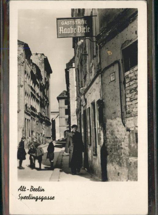 BERLIN  CITY Alt-Berlin Sperlingsgasse Gaststaette Raabe-Diele
