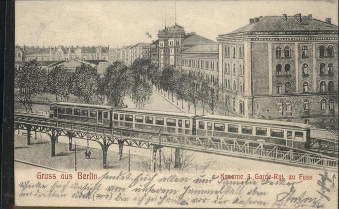 Berlin Kaserne 3. Garde-Regiment Straßenbahn