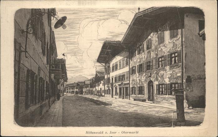 Mittenwald Karwendel Tirol Isar Obermarkt