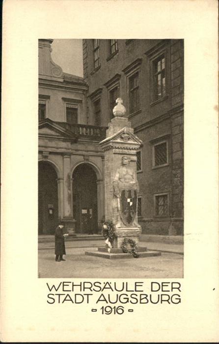 AUGSBURG  CITY Wehrsaeule 1916 Feldpost