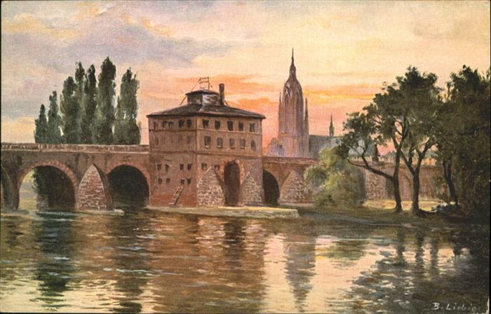 Frankfurt Main alte Mainbrücke Zur Erinnerung historis