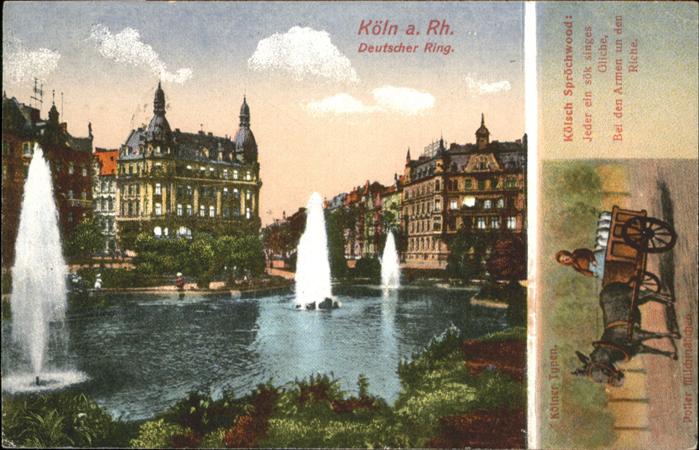 Koeln Rhein Deutscher Ring Spruch Kölsch Söächwood