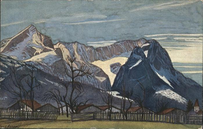 Zugspitze Fartenkirchen Grainau [handschriftlich]