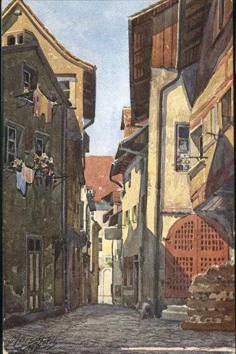 Lindau Bodensee Citronengässle Künstler V. Marschall